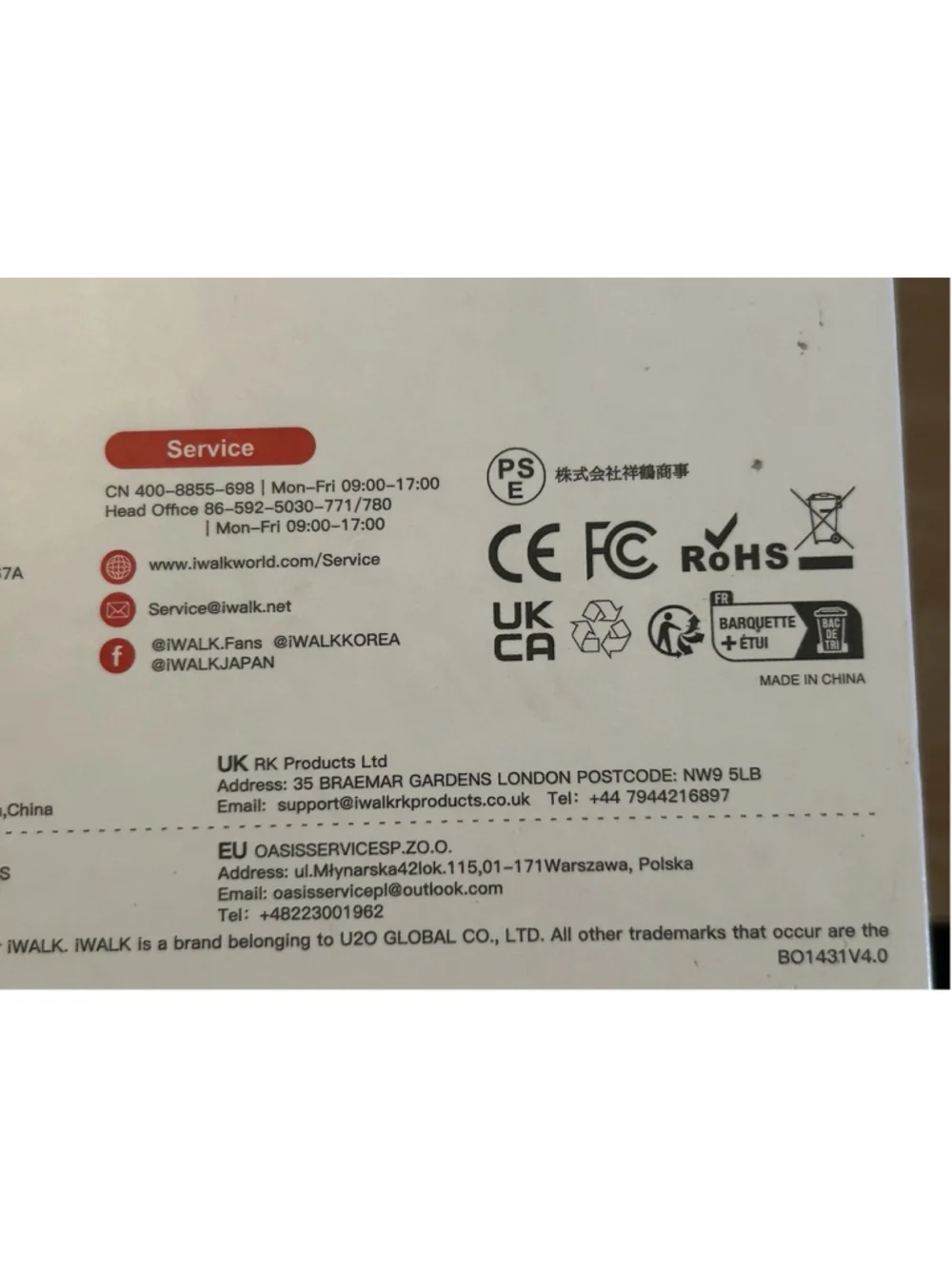 iWalk LinkPod Plus Docking Battery of Non-Stop Charging White Model LFP001C